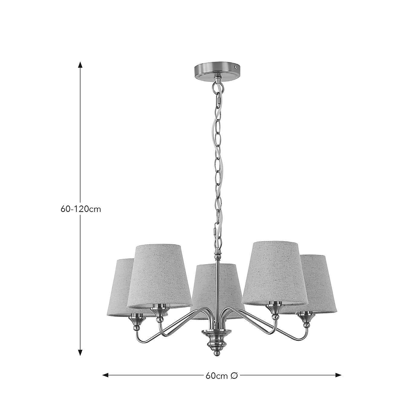 Enid Metal 5 Light Chandelier