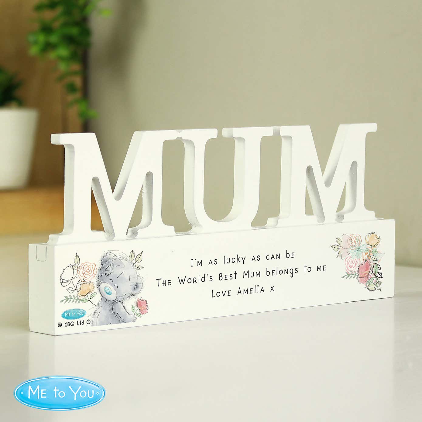 Personalised Me To You Wooden Mum Ornament