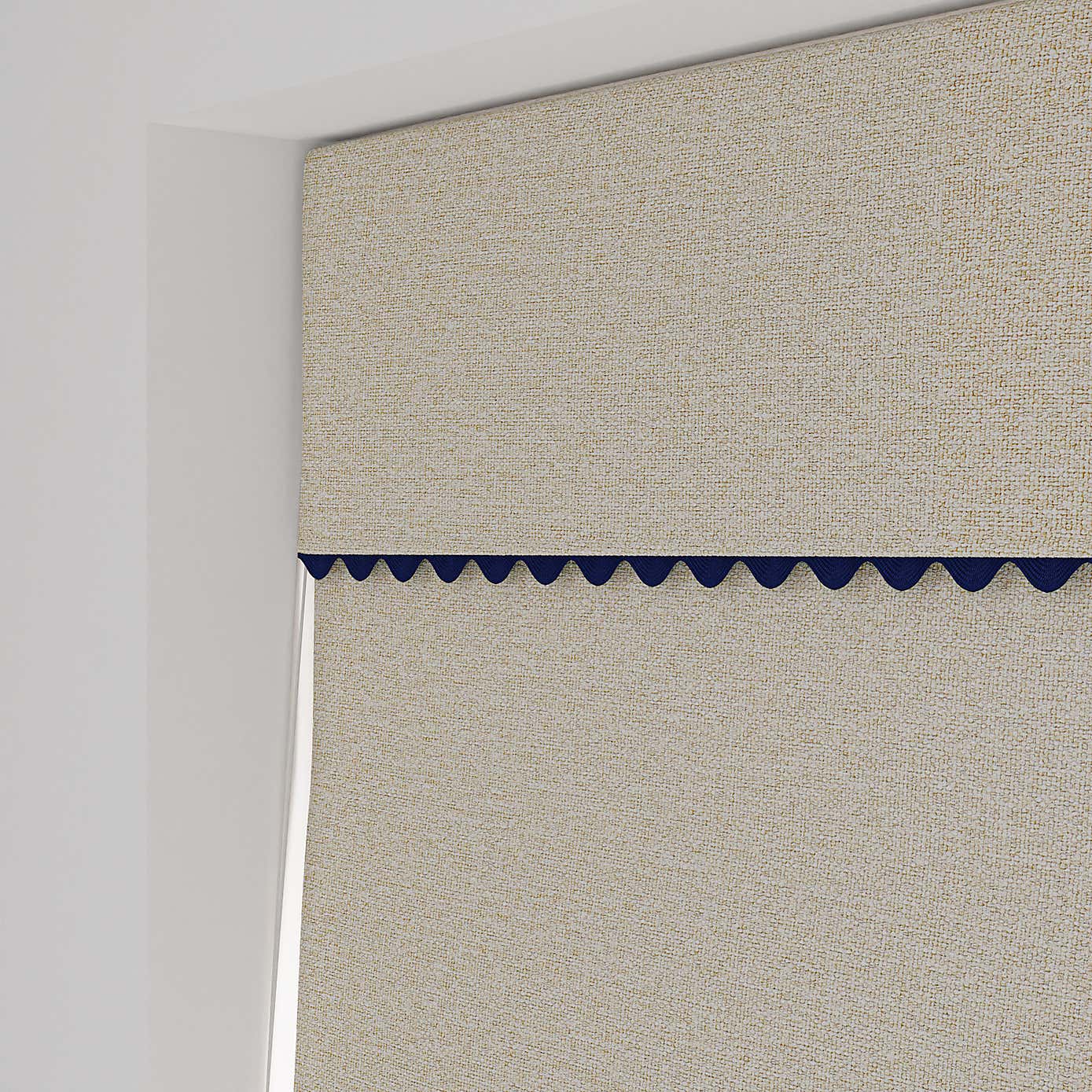 Luna Scallop Blackout Roman Blind