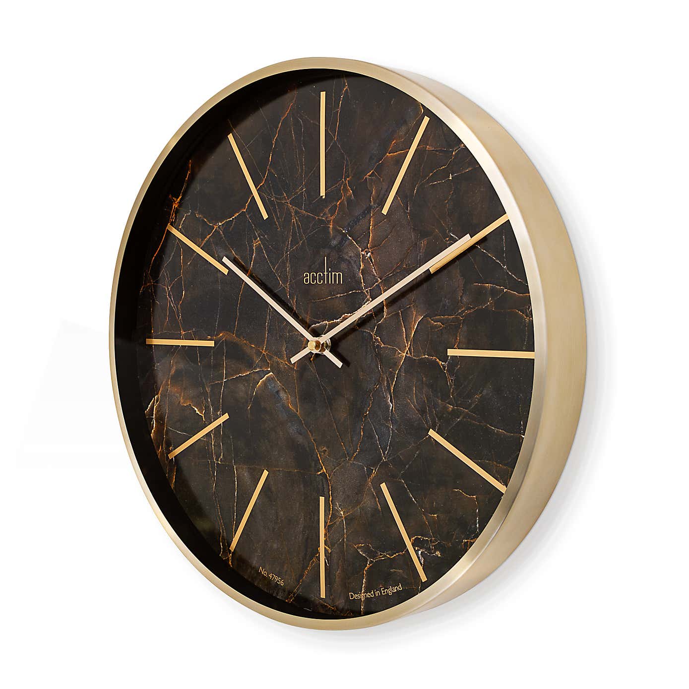 Acctim Luxe Wall Clock Quartz 40cm Brass