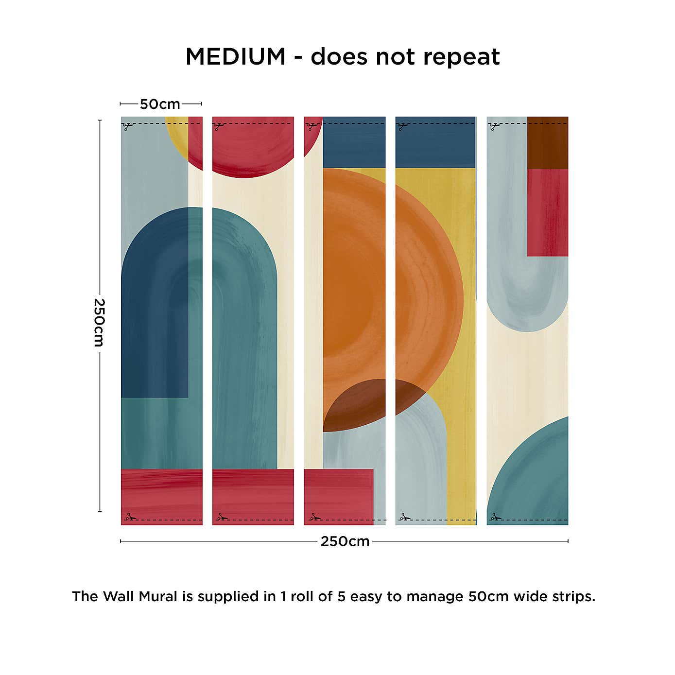 Bright Textured Geometric Wall Mural