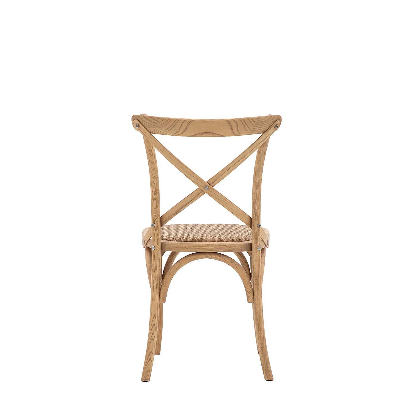 Cannock Set of 2 Dining Chairs, Oak & Rattan