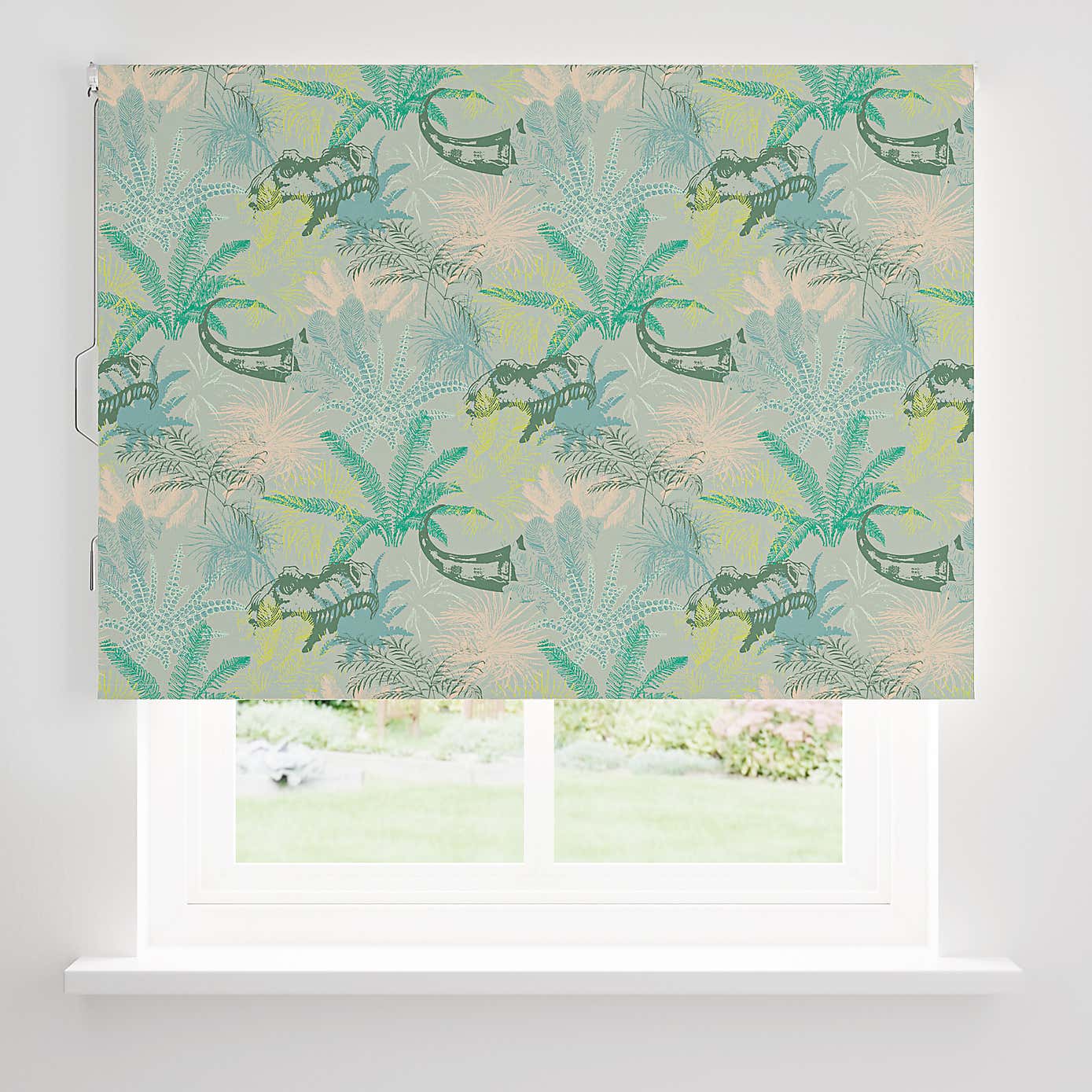 All About T-Rex Green Roller Blind