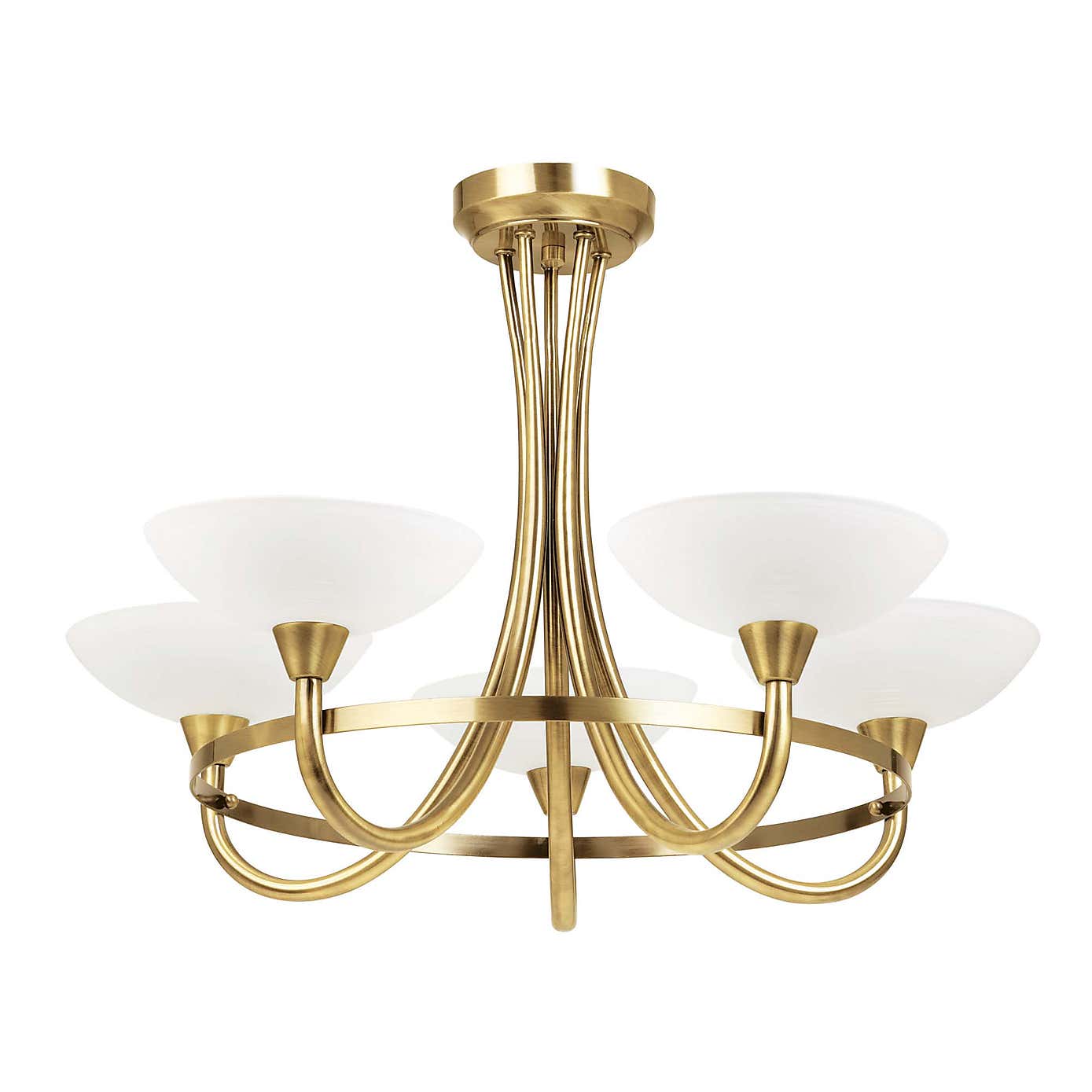 Vogue Cagney 5 Light Semi Flush Ceiling Fitting