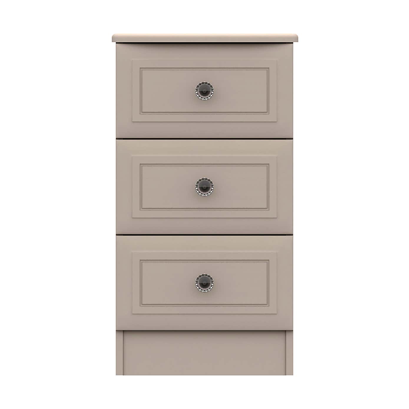 Portia 3 Drawer Bedside Table