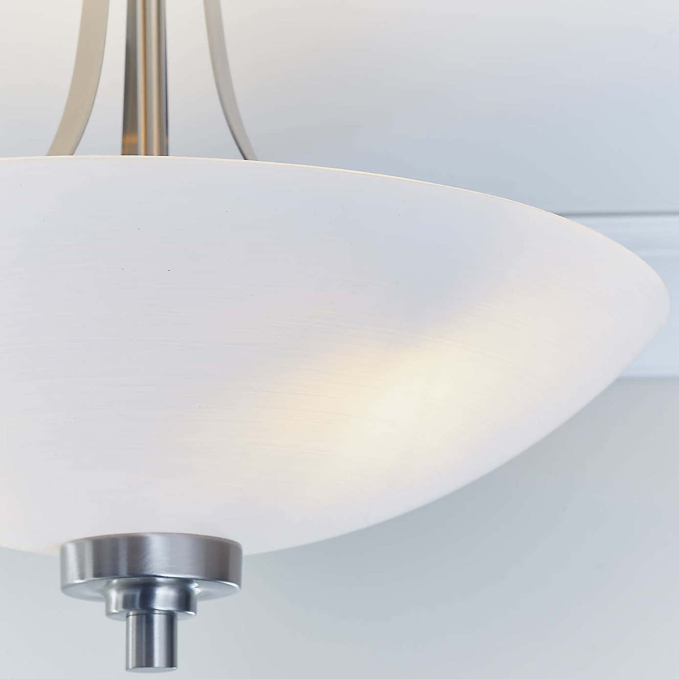 Vogue Welles 3 Light Semi Flush Ceiling Fitting