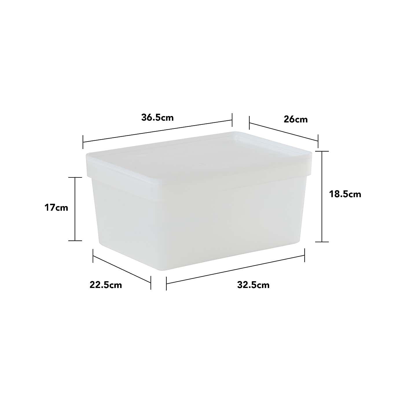 Wham Set of 4 Studio Clear Boxes with Lids