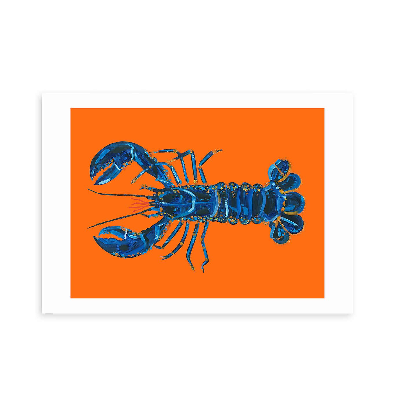 East End Prints Lobster on Orange by Alice Straker