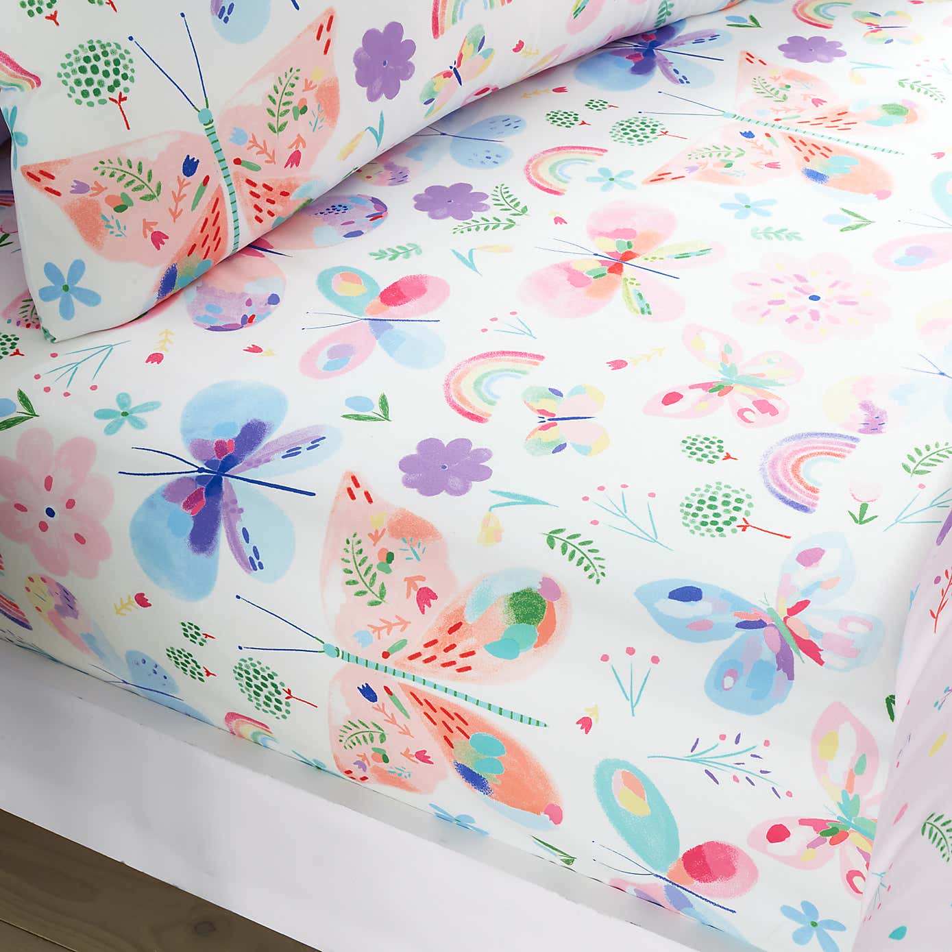 Painted Butterfly Set of 2 Fitted Sheets