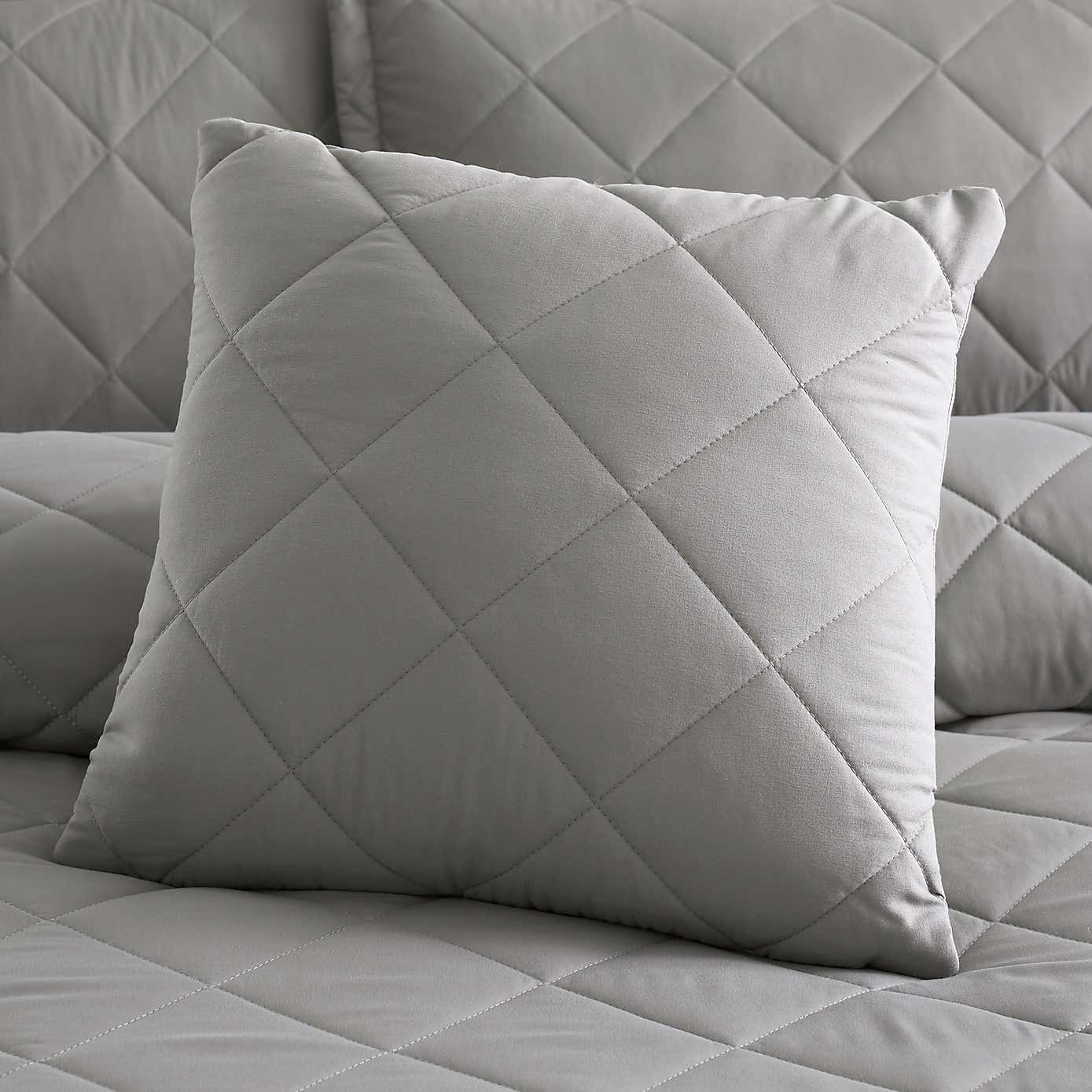 Helston Quilted Square Cushion Cover