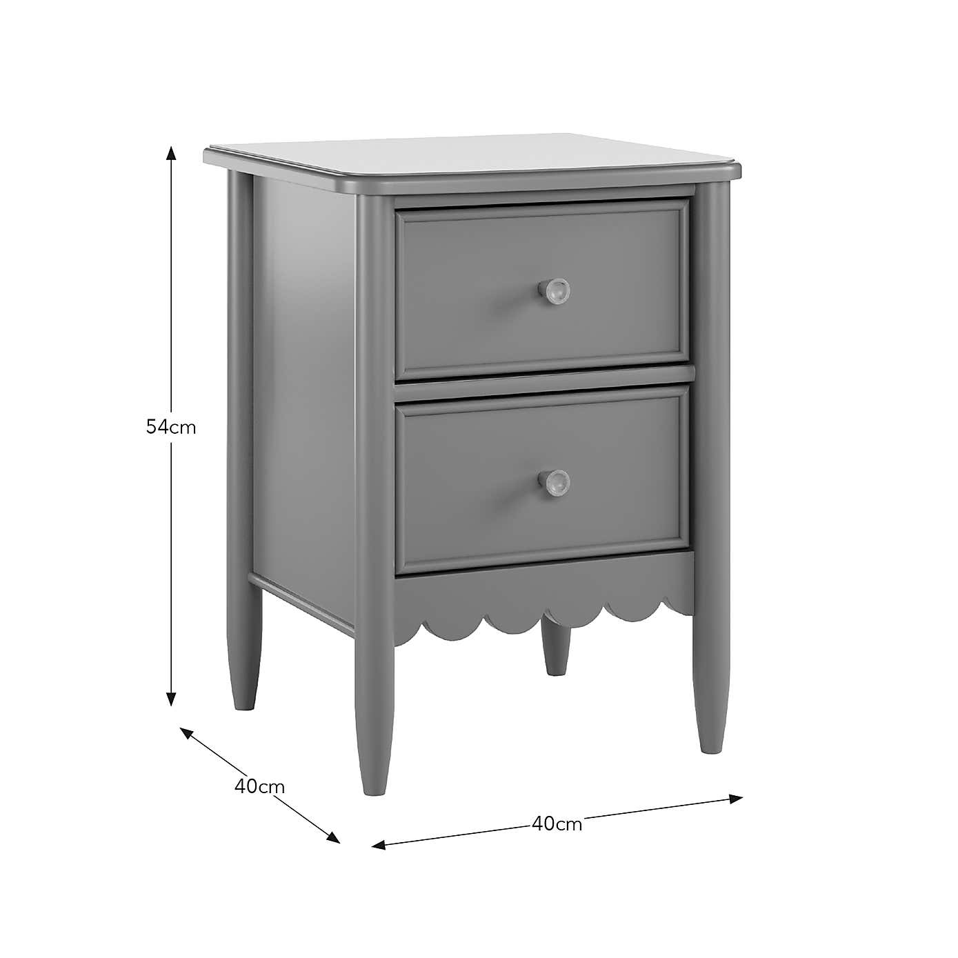 Remi 2 Drawer Bedside Table