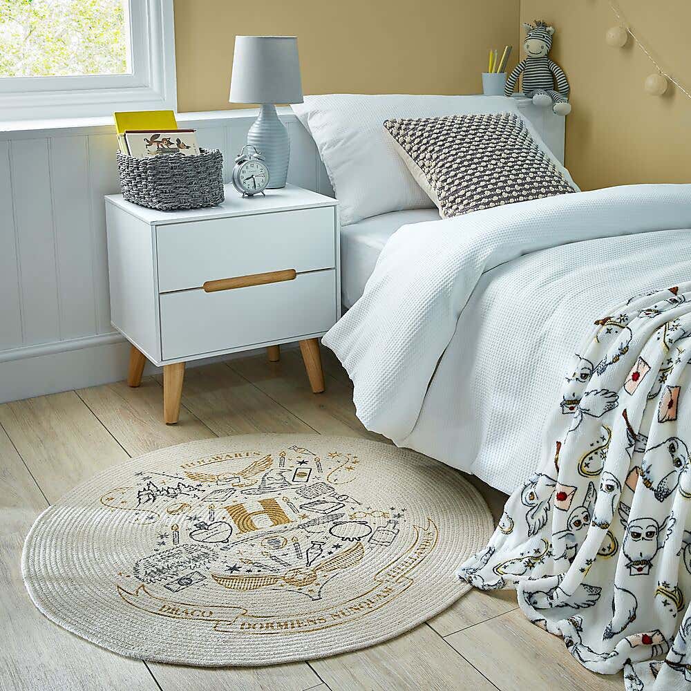 Harry Potter Hogwarts Cotton Round Rug