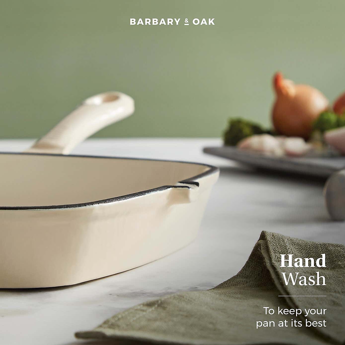 Barbary & Oak Cast Iron Grill Pan, 23cm