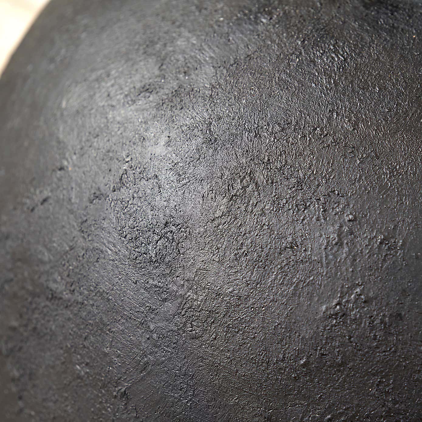 Black Fibrestone Round Decorative Vase