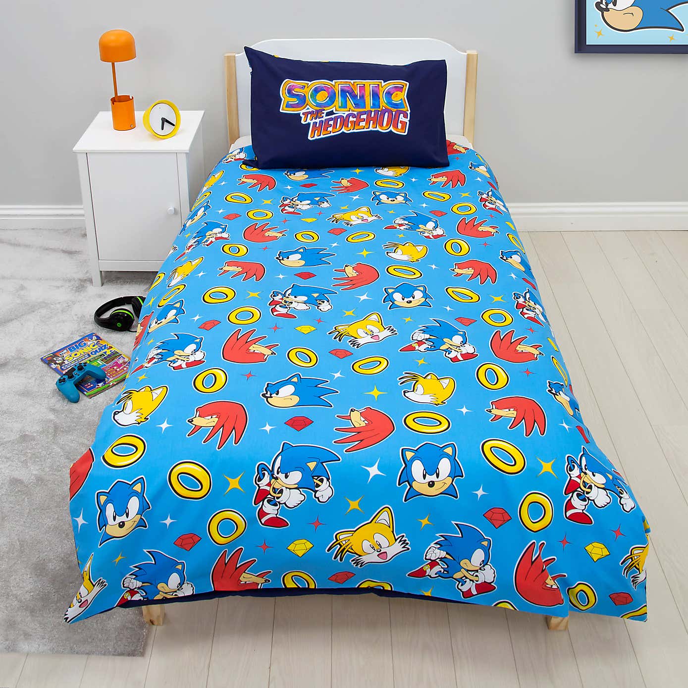 Sonic Liquid Polycotton Single Duvet Cover & Pillowcase Set