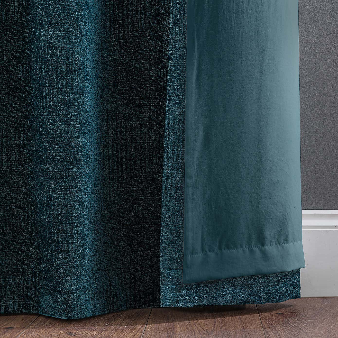 Chenille Geo Eyelet Curtains