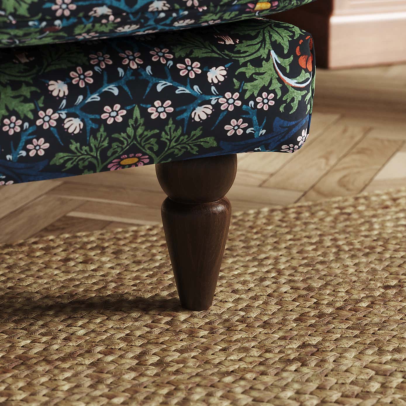 William Morris Blackthorn Velvet Fabric Sample