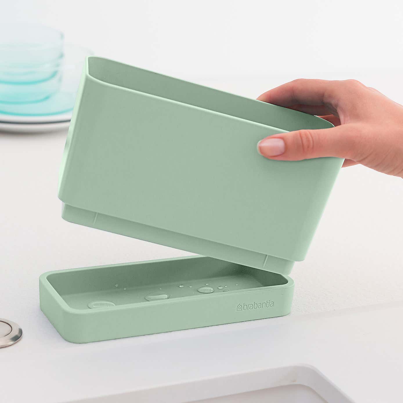 Brabantia SinkSide Sink Organiser Jade Green
