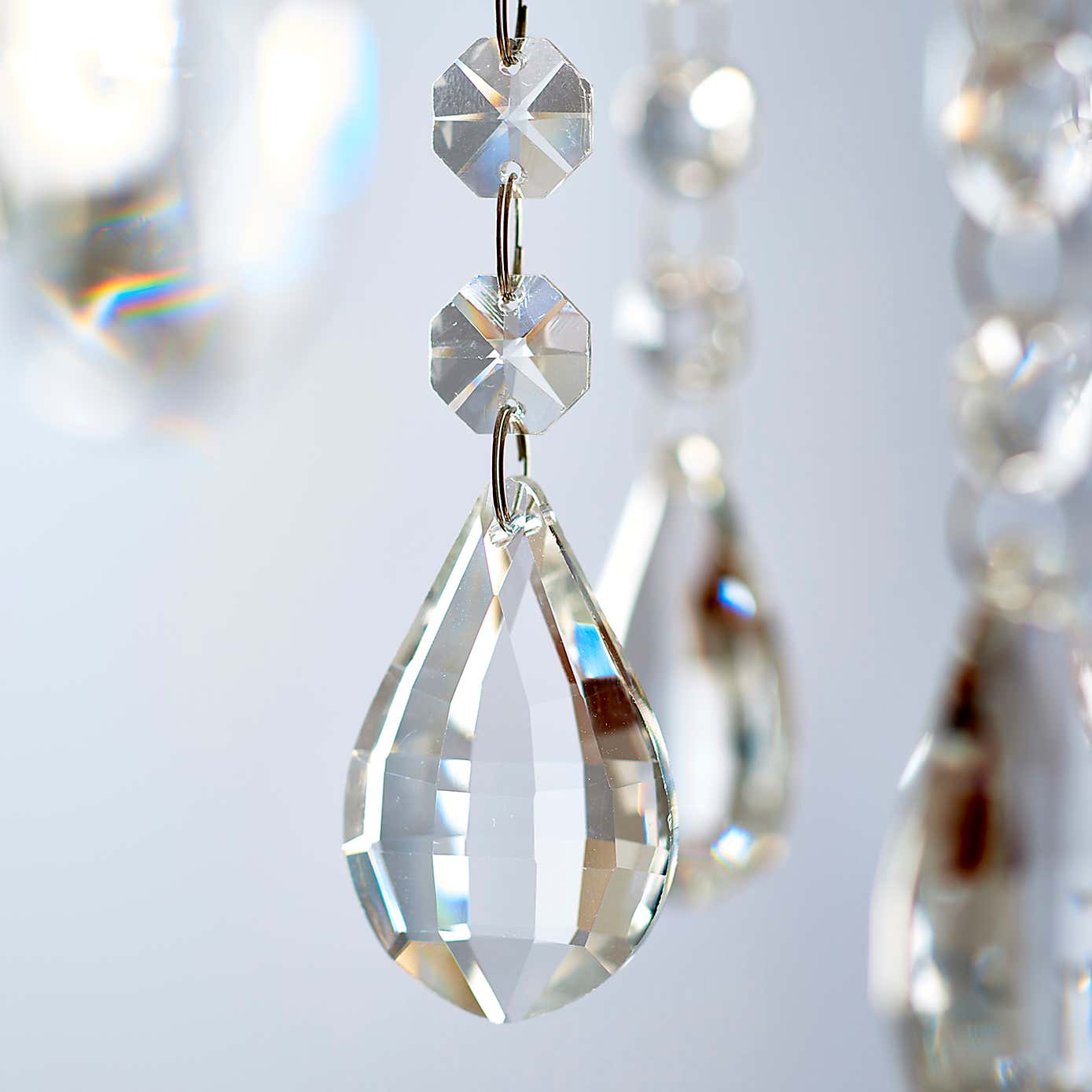 Vogue Tabitha 3 Light Semi Flush Ceiling Fitting Chrome