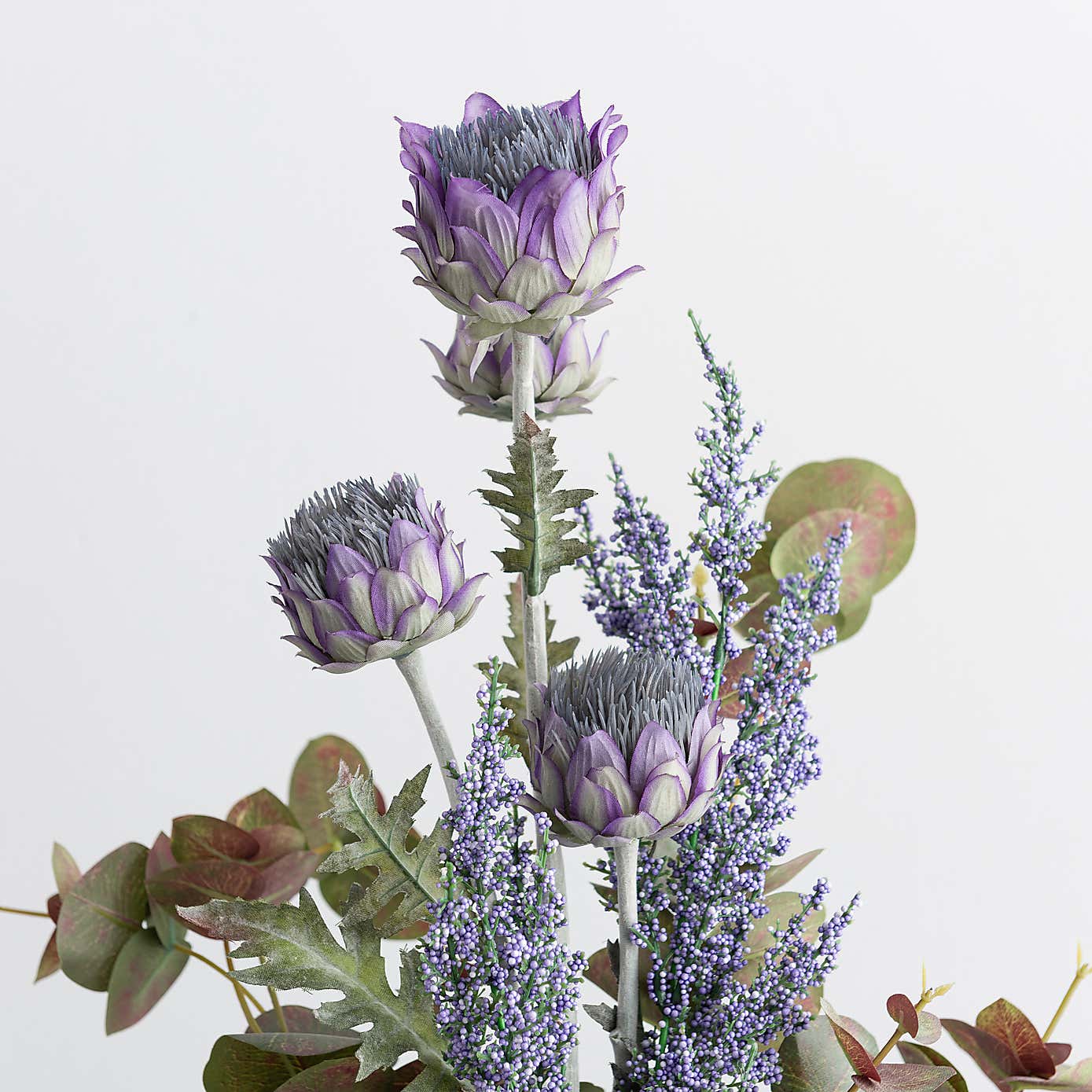 Artificial Thistle Berry and Eucalyptus Letterbox Bouquet