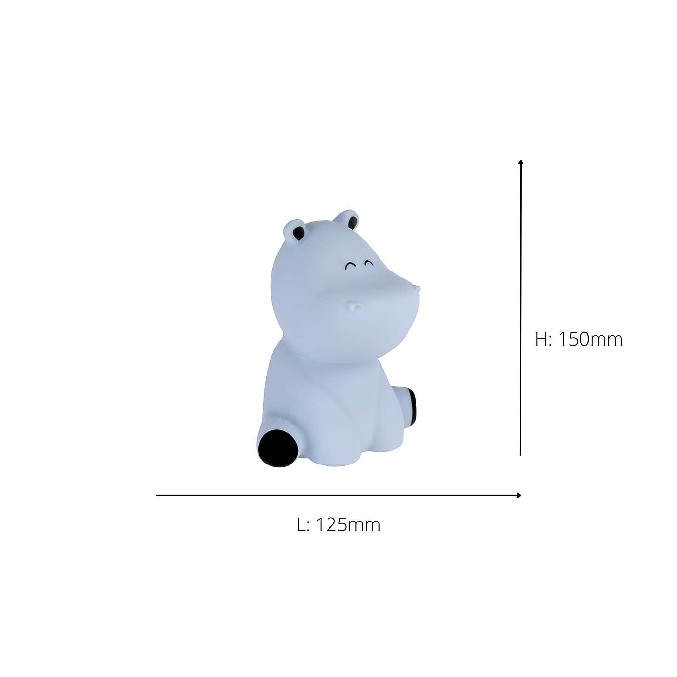 EGLO Castellino Rechargeable LED Touch Hippo Night Light