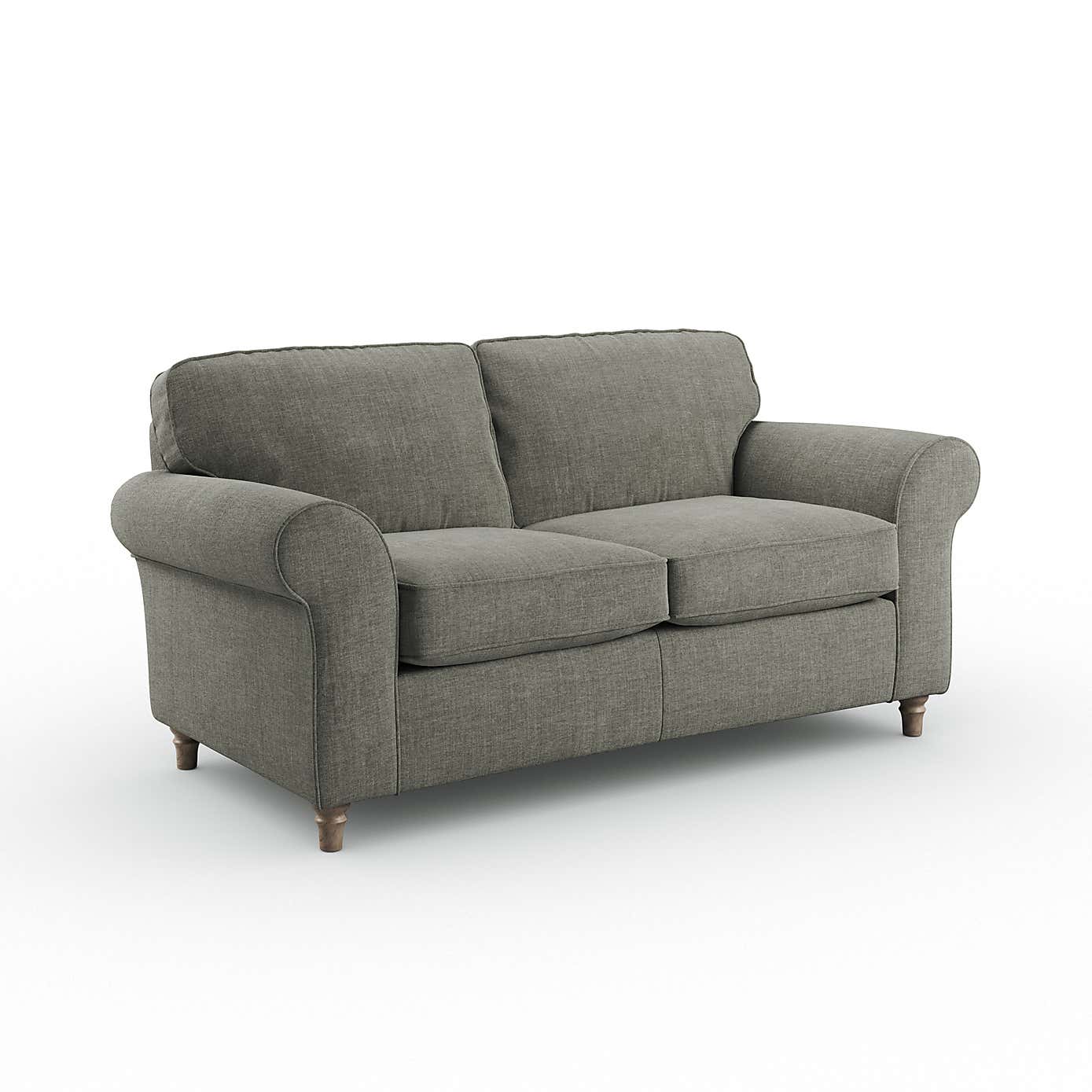Flori 2 Seater Sofa, Tonal Plush Chenille