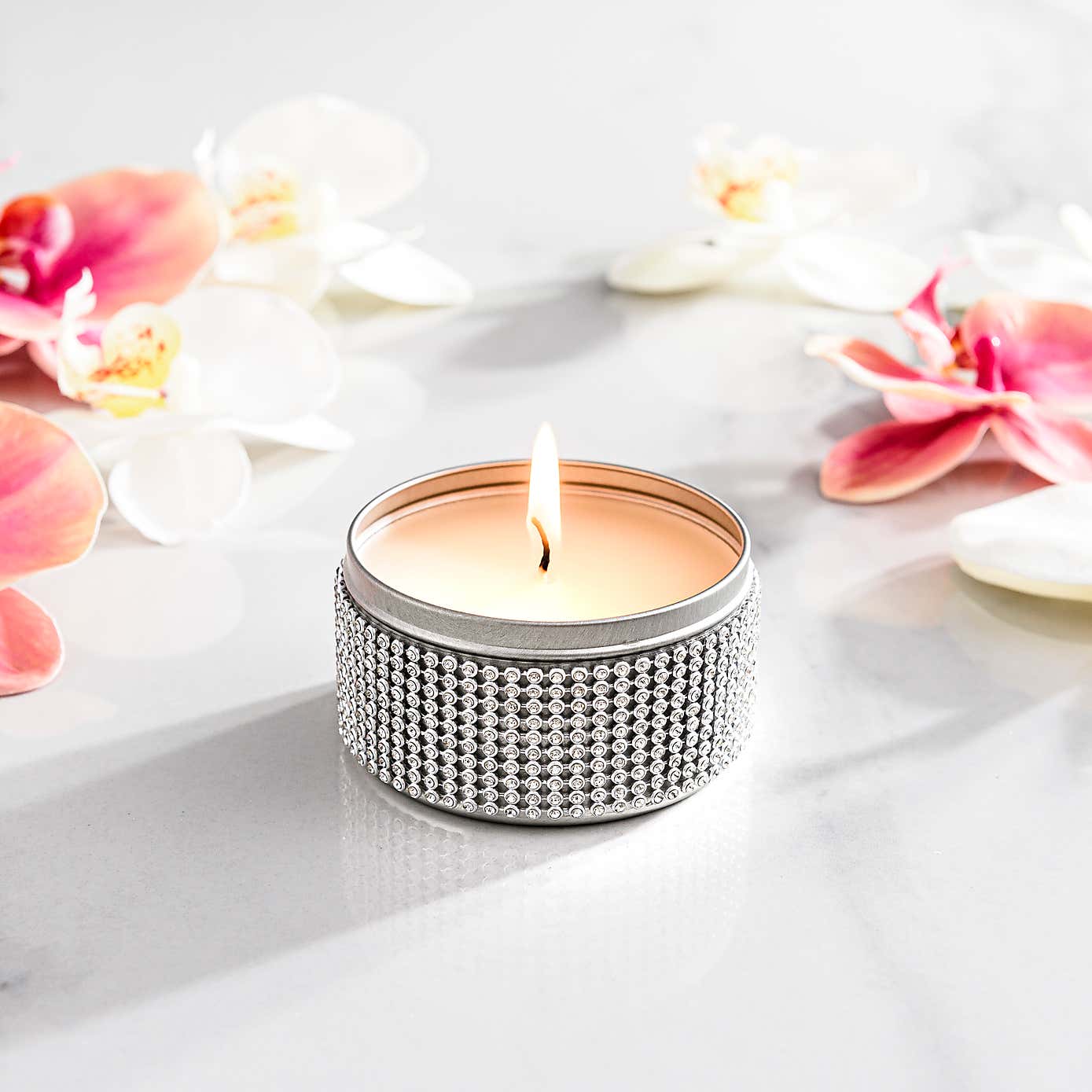 Sparkle Diamante Grapefruit and Patchouli Tin Candle