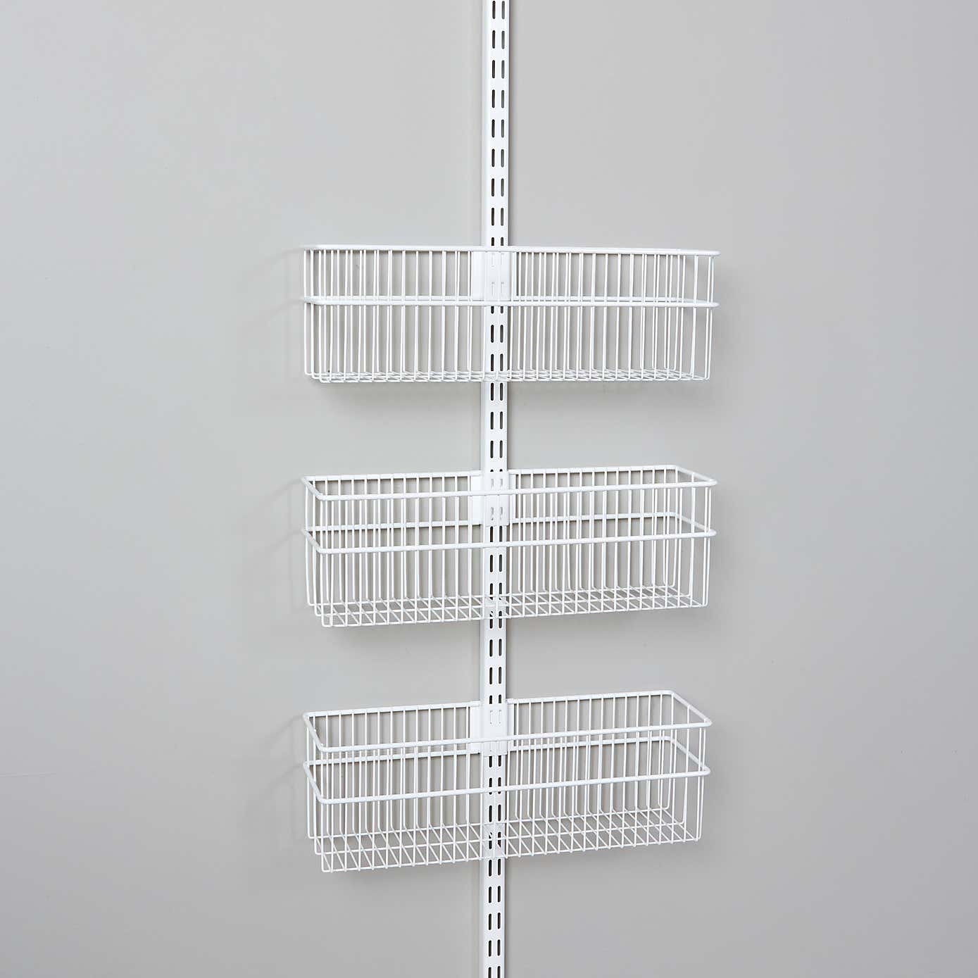 Elfa Wall Mounted 3 Basket Solution