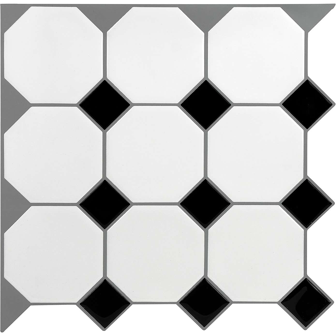 InHome Self Adhesive Backsplash Monochrome Tiles