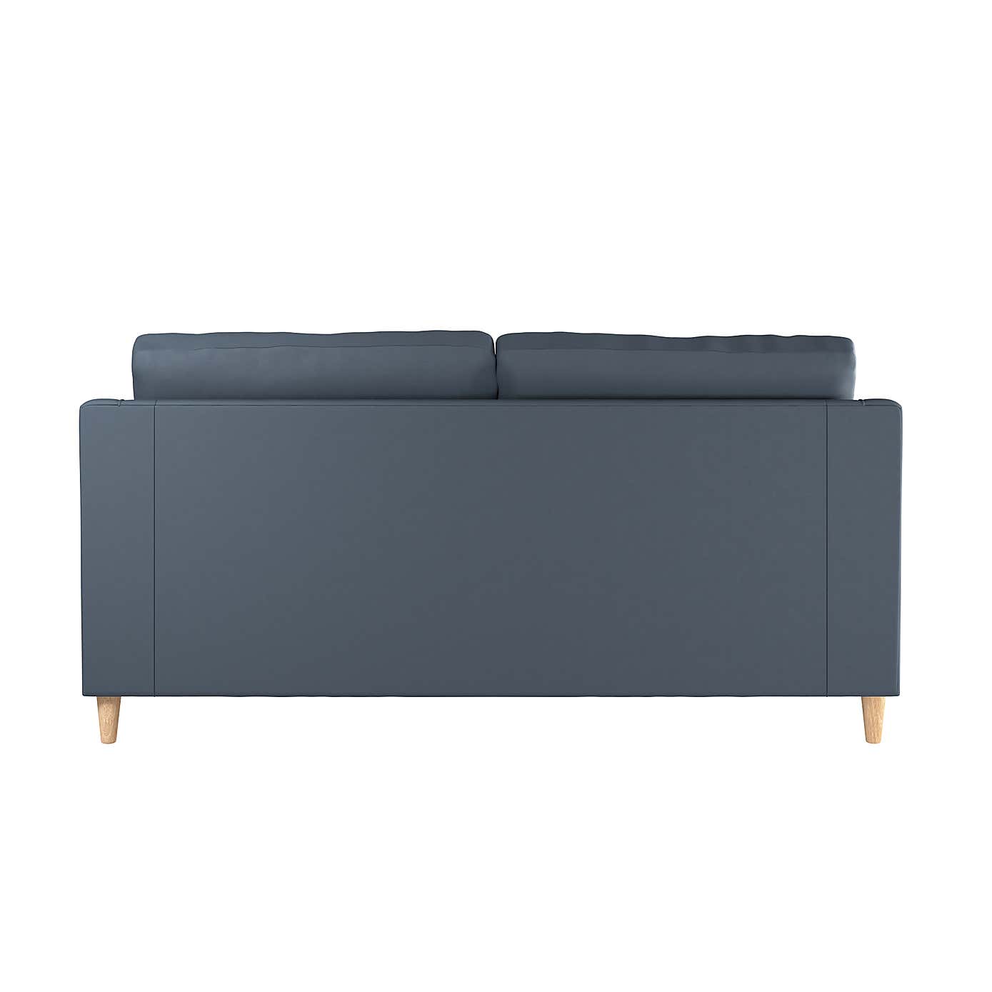 Baxter Kalman Navy Faux Leather 3 Seater Sofa