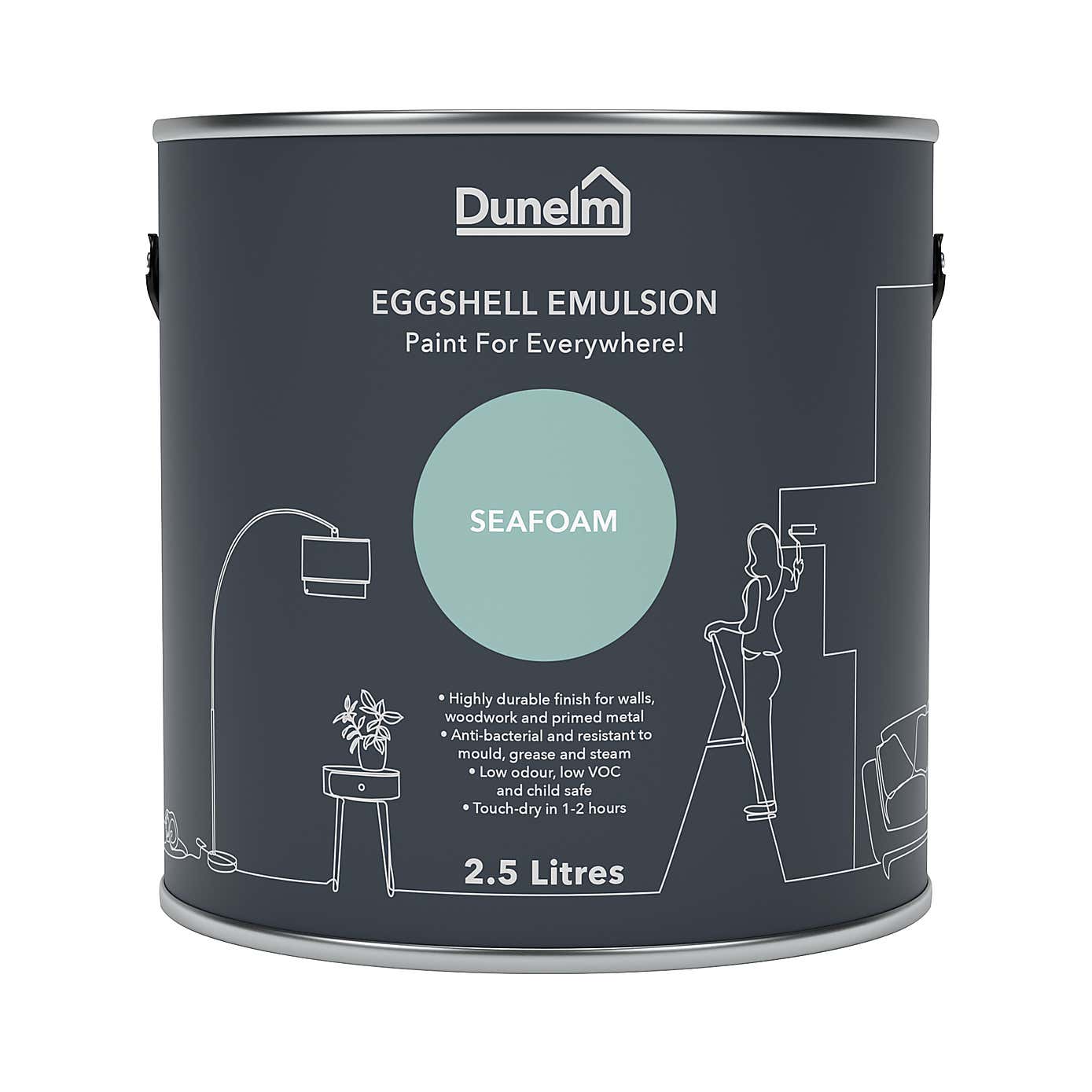 Dunelm Seafoam Eggshell Emulsion Paint