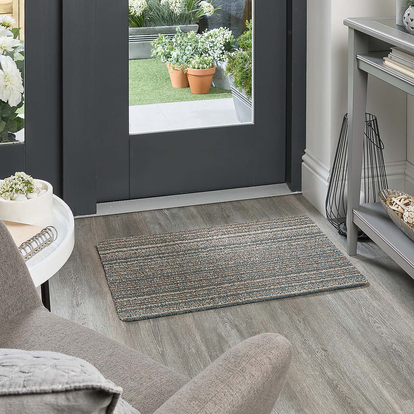 Marvel Striped Washable Cotton Doormat