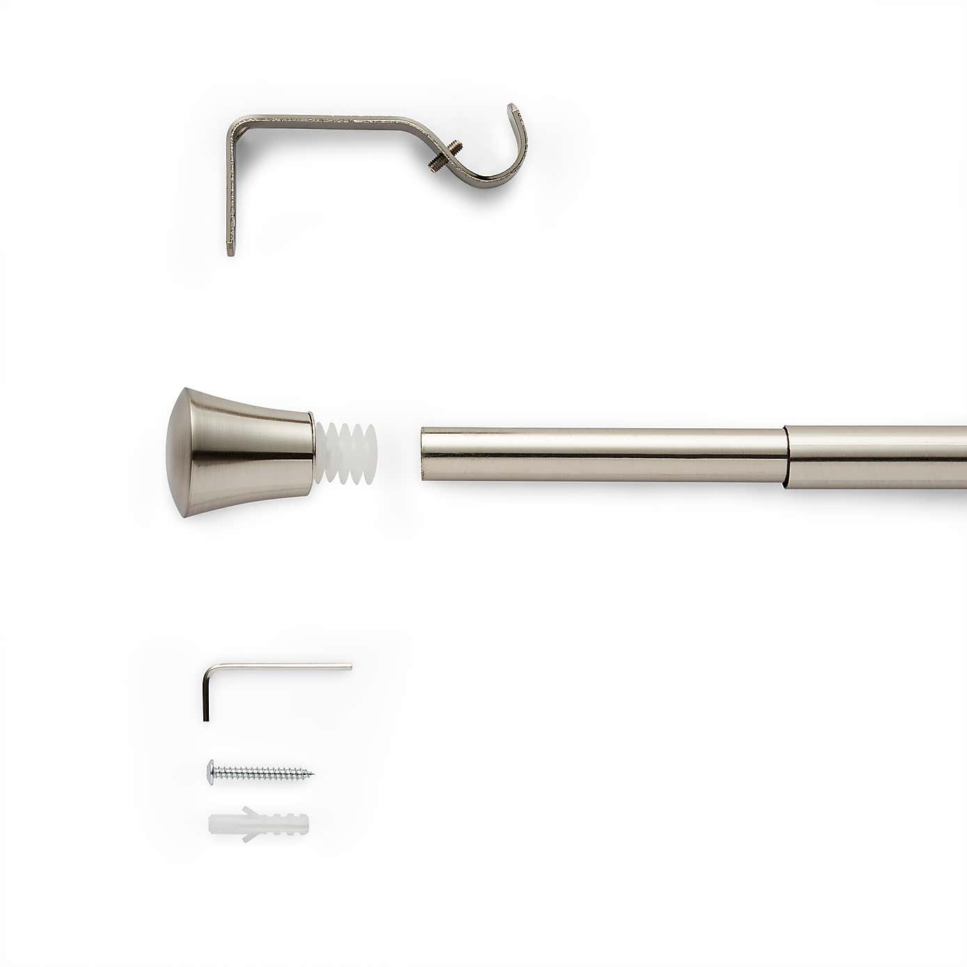 Trumpet Extendable Metal Curtain Pole