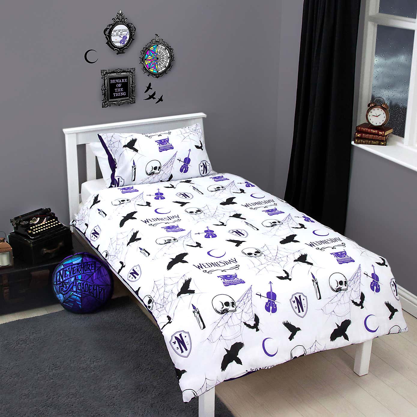 Wednesday Destined Single Duvet Cover and Pillowcase Set