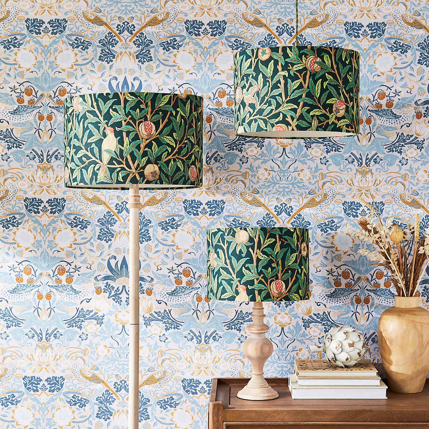William Morris Bird Pomegranate Lamp Shade