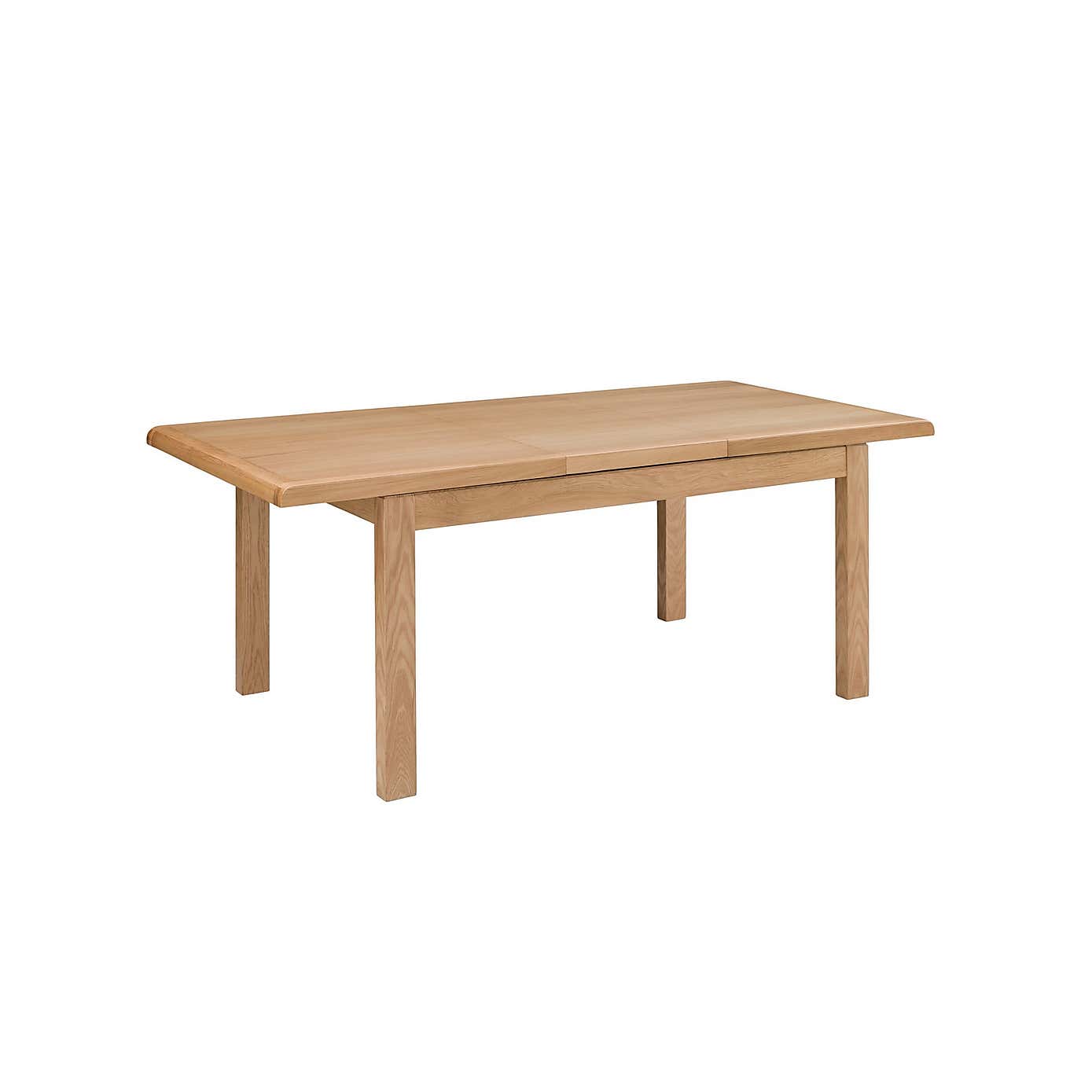 Curve Round Extendable Dining Table with 6 Chairs, Solid Oak