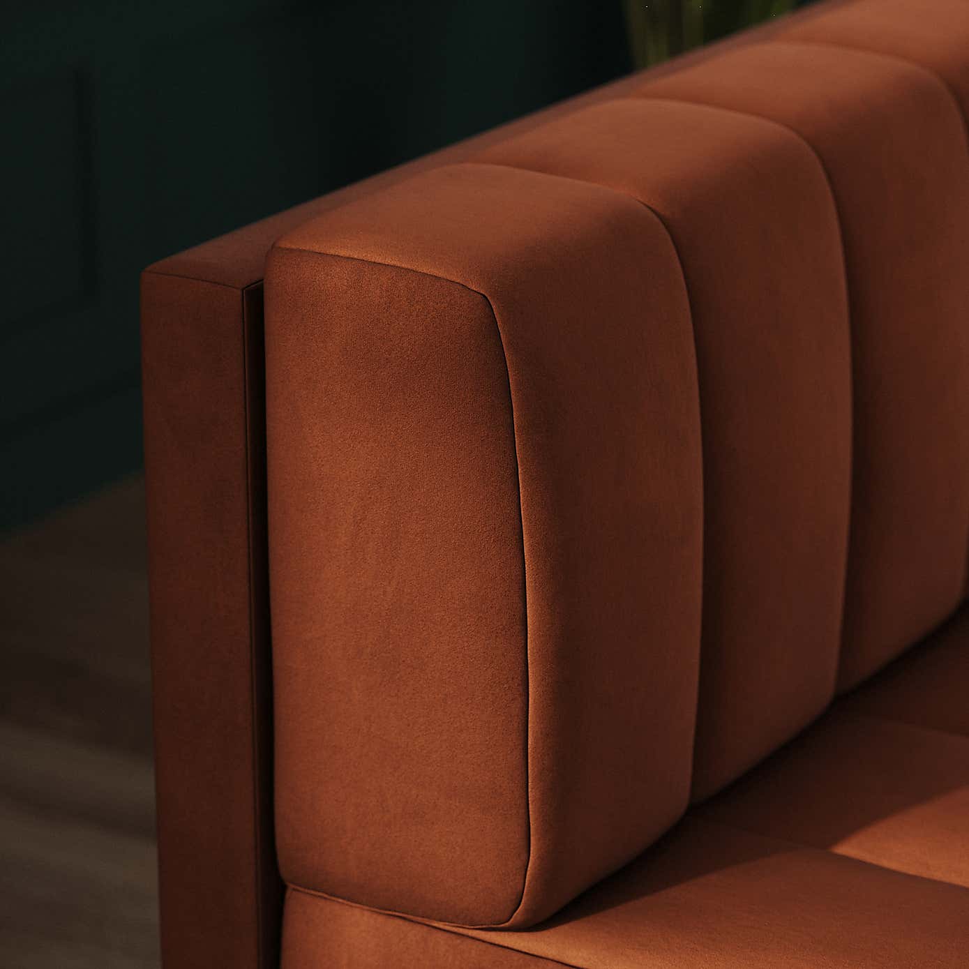 Amali Long Dining Bench, Matte Plush Velvet