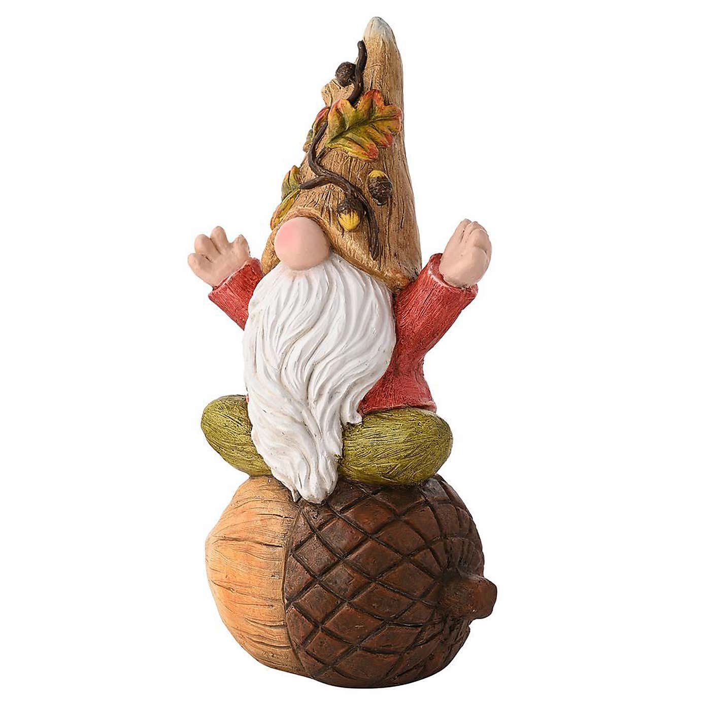Autumn Gnome Sat on Acorn Indoor Outdoor Ornament
