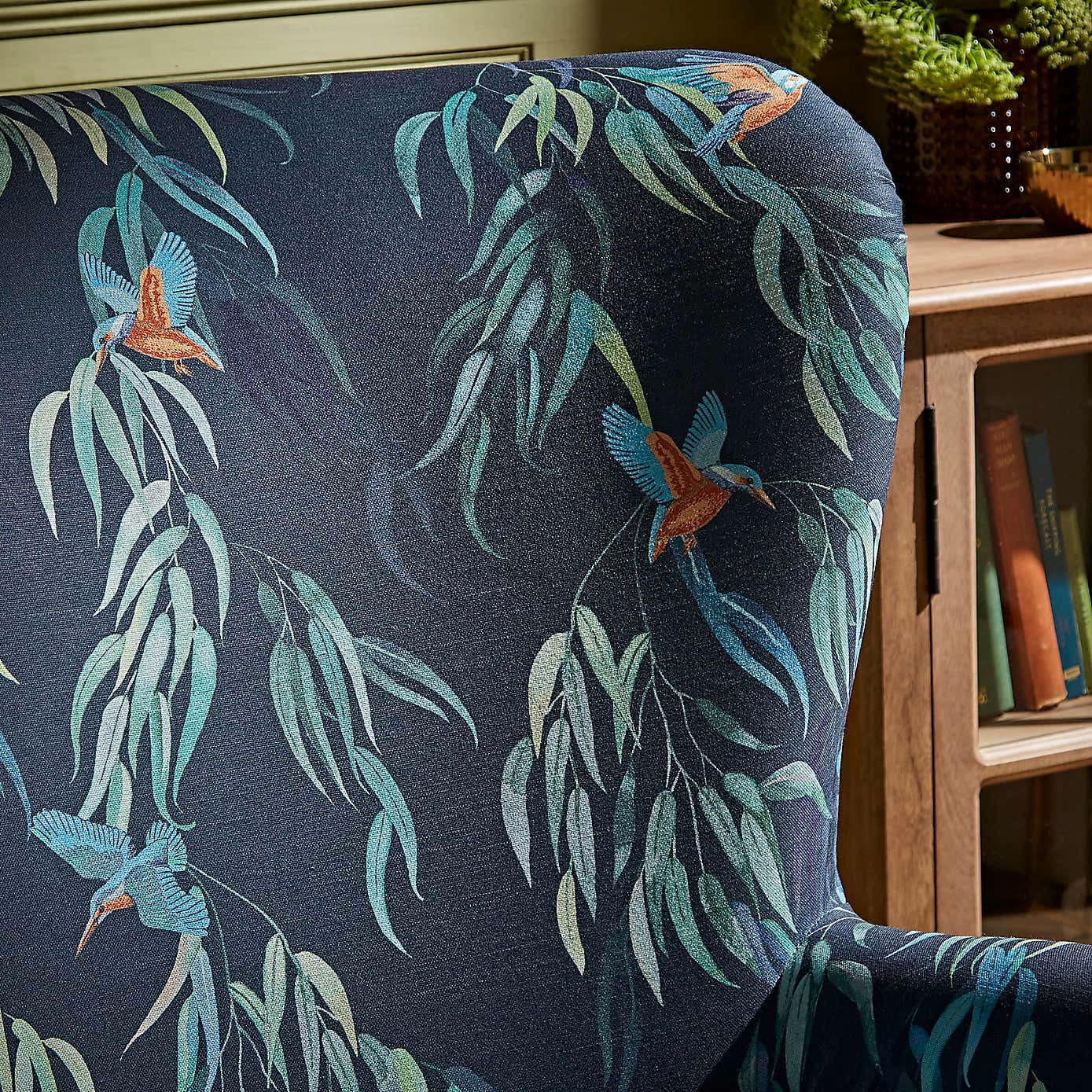 Charbury Kingfisher Print Occasional Armchair