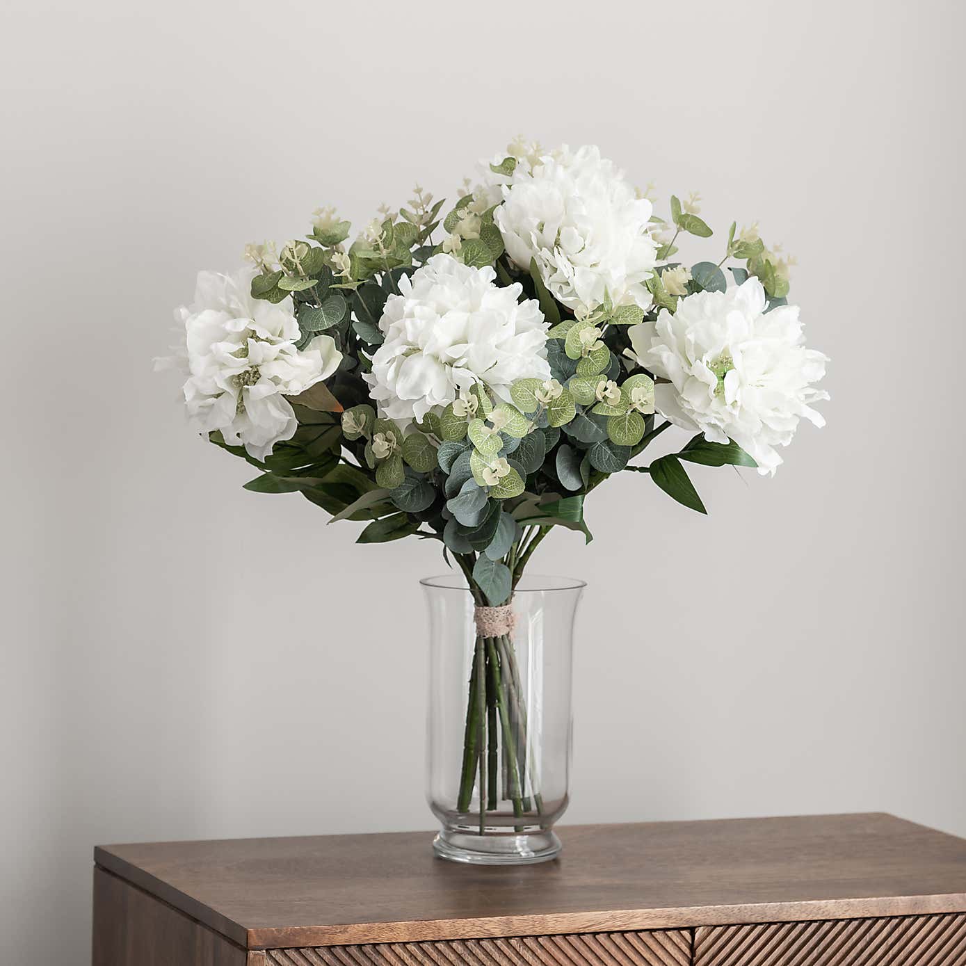 Artificial White Elena Peony Bouquet