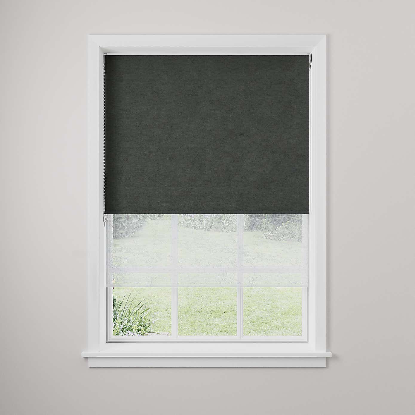 Luna Grey Pollen Reducing Blackout Roller Blind