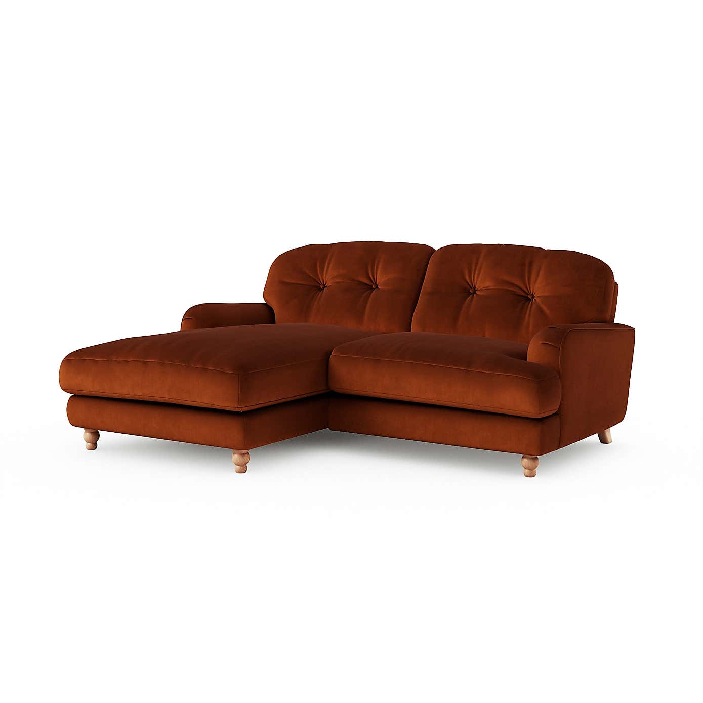 Martha Matte Plush Velvet Corner Chaise Sofa