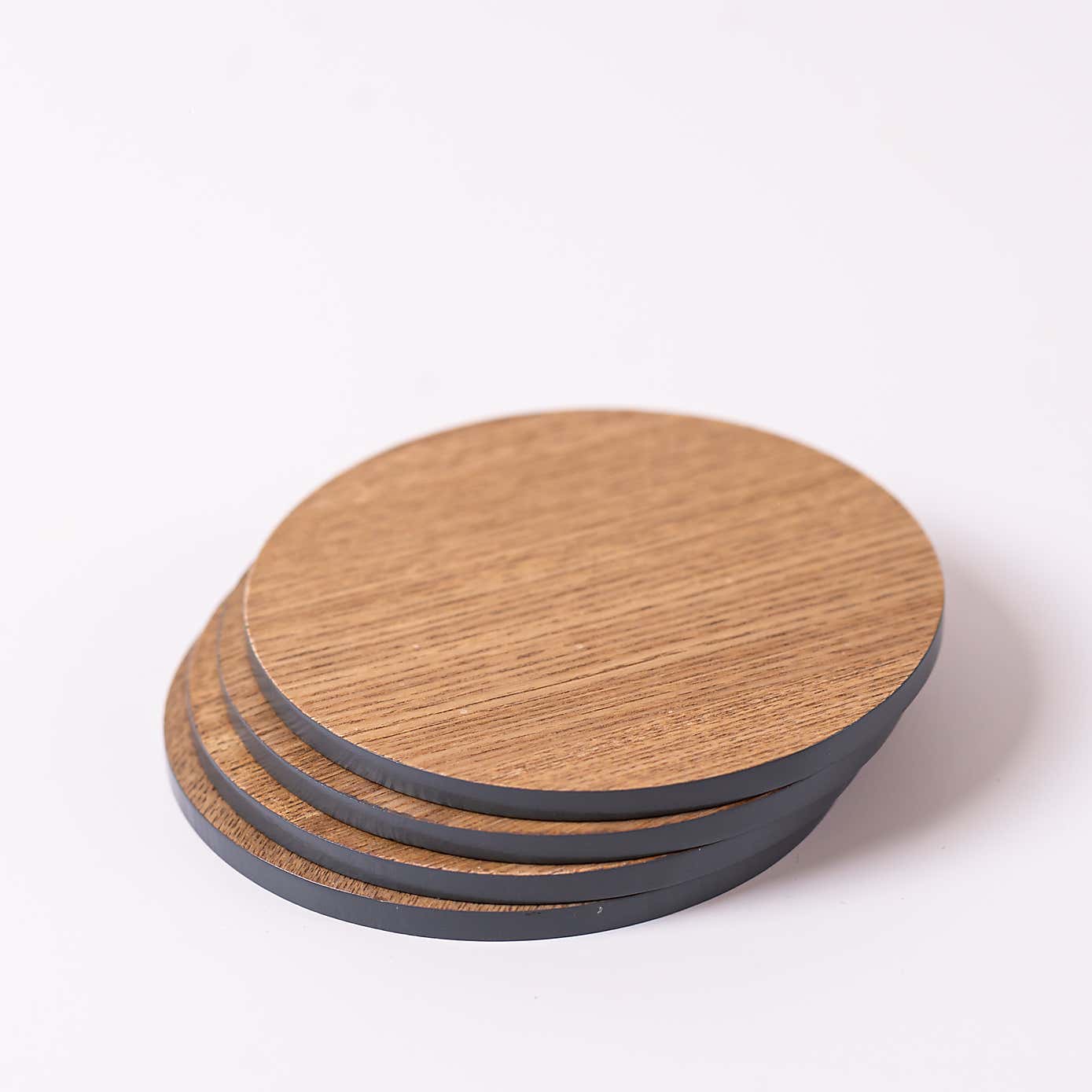 Maddox Pack of 4 Round Charcoal Coasters