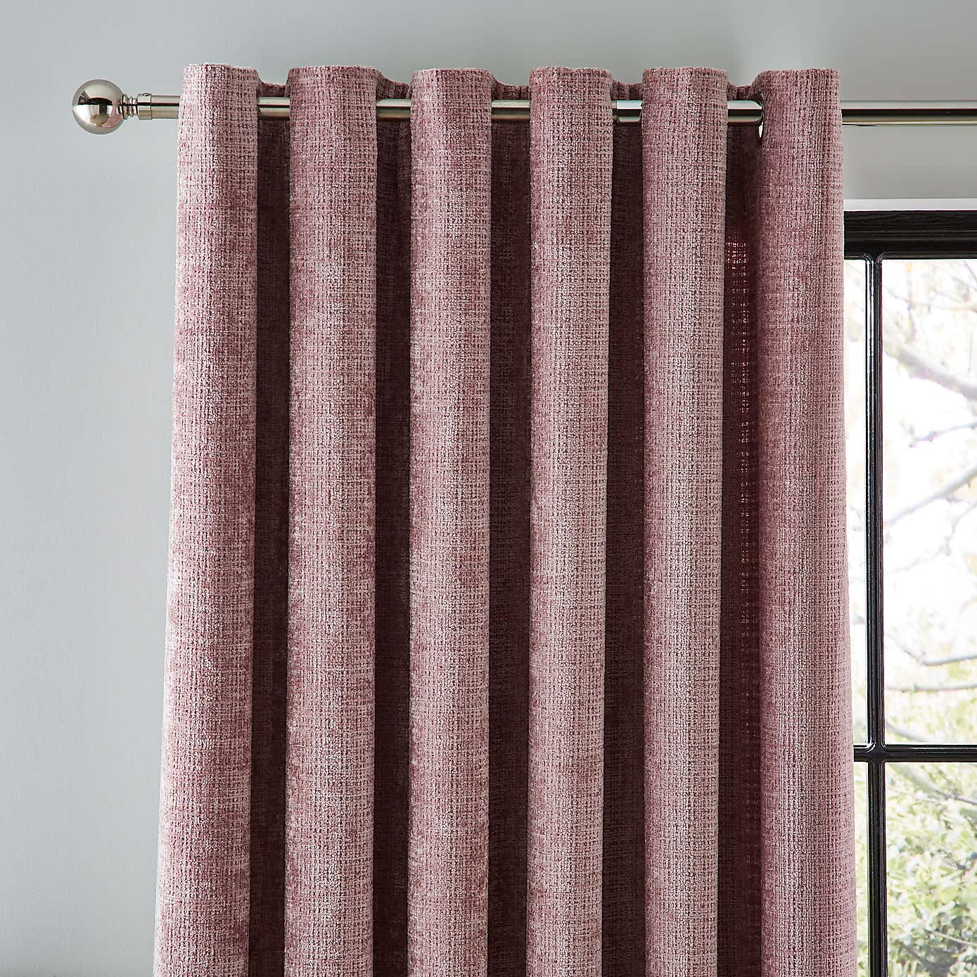 Cashton Chenille Heavyweight Eyelet Curtains