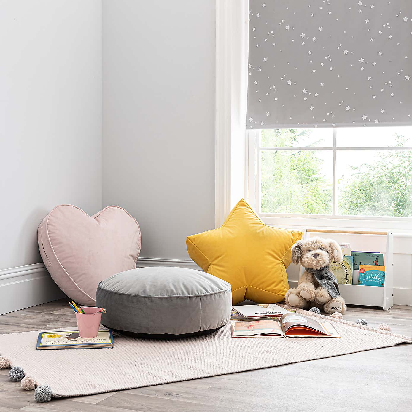 Kids Isla Star Pouffe Citrus