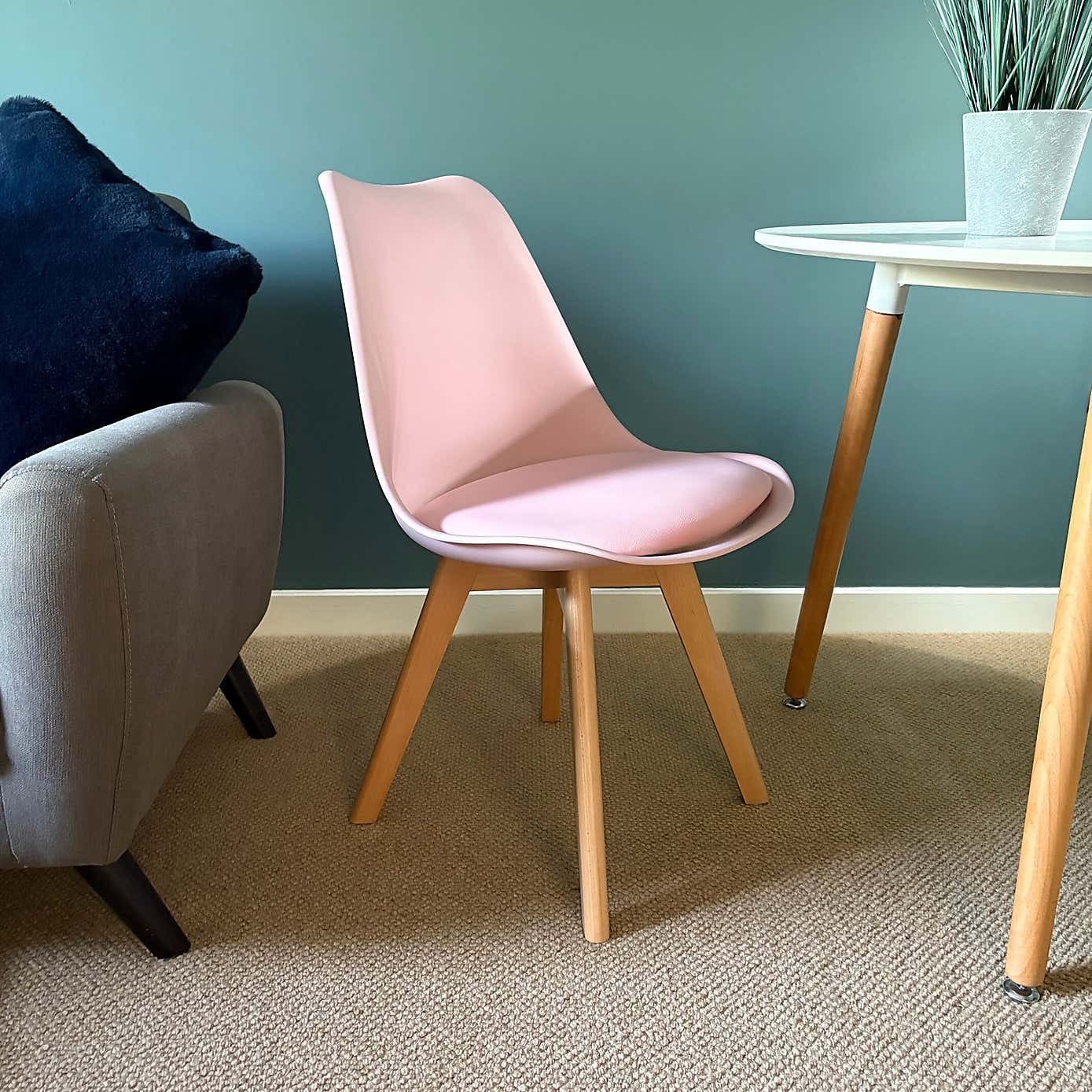 Fusion Living Soho Plastic Dining Chair with Squared Legs