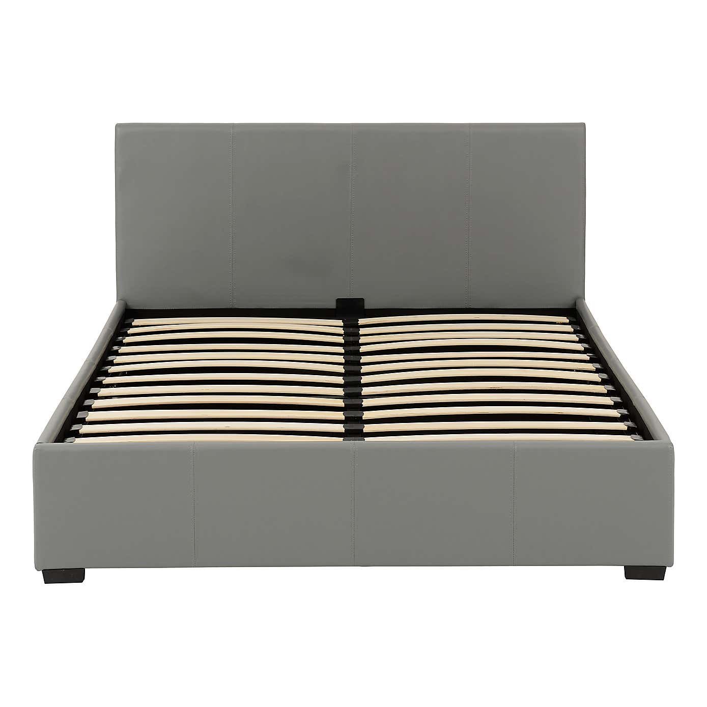 Waverley Faux Leather Ottoman Bedstead - Grey