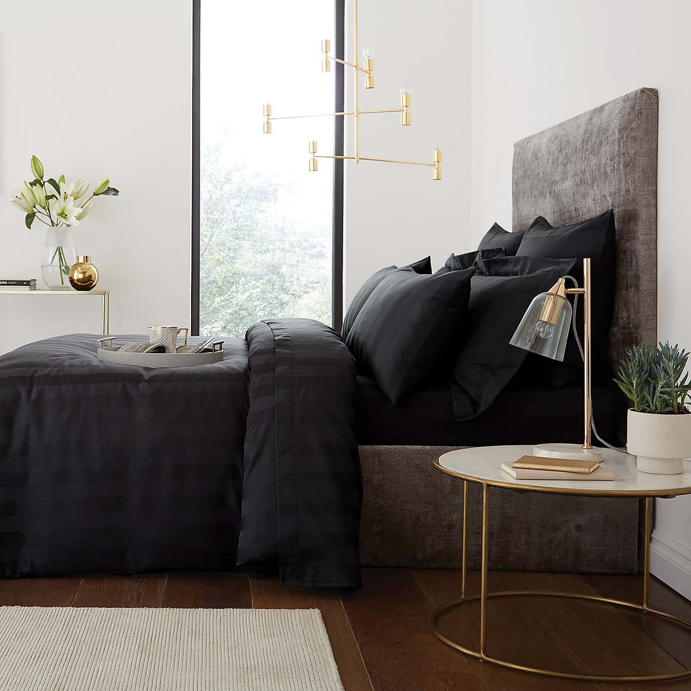 Hotel Cotton 230 Thread Count Stripe Duvet Cover