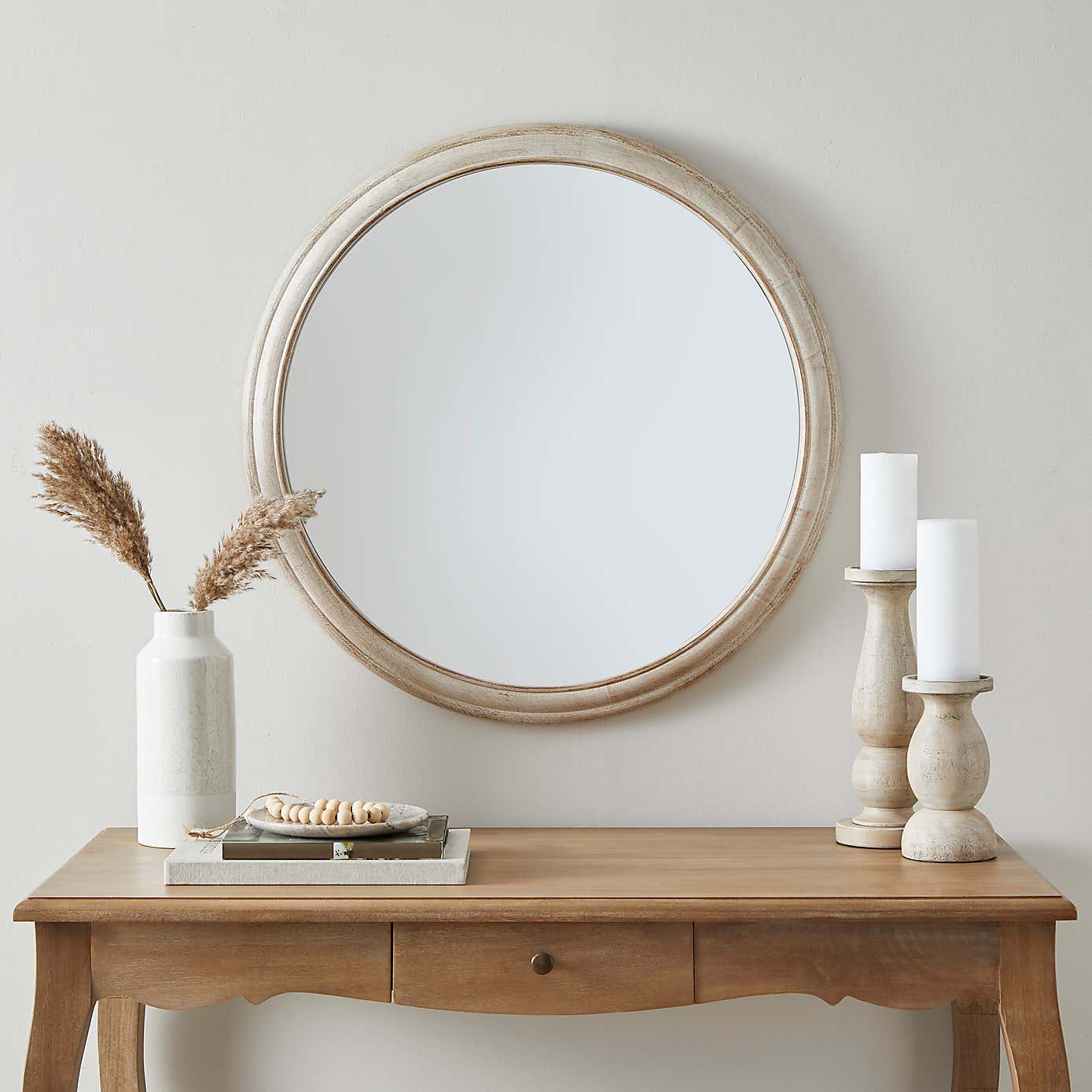 Churchgate Painted Oak Round Wall Mirror