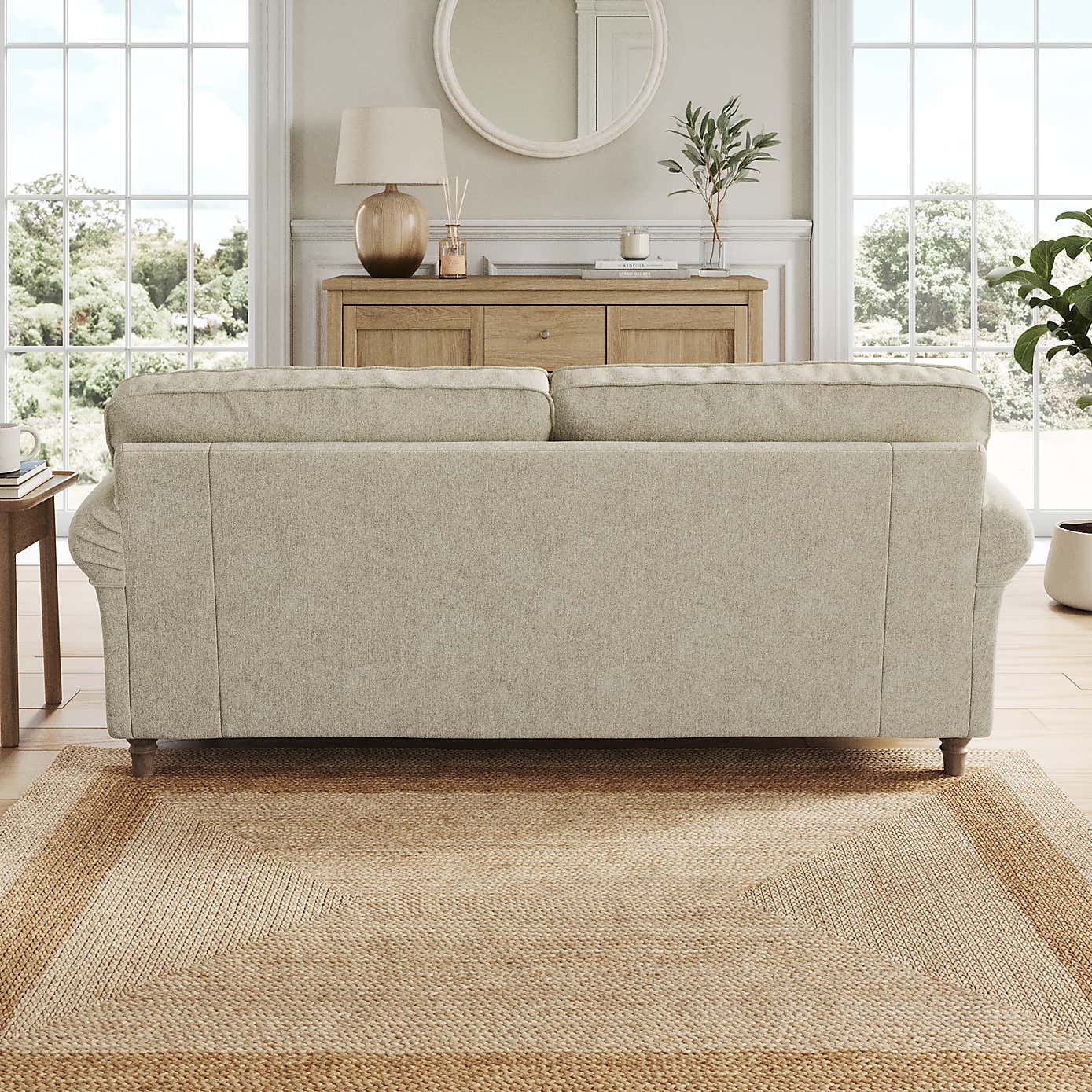 Flori 3 Seater Sofa, Soft Chenille